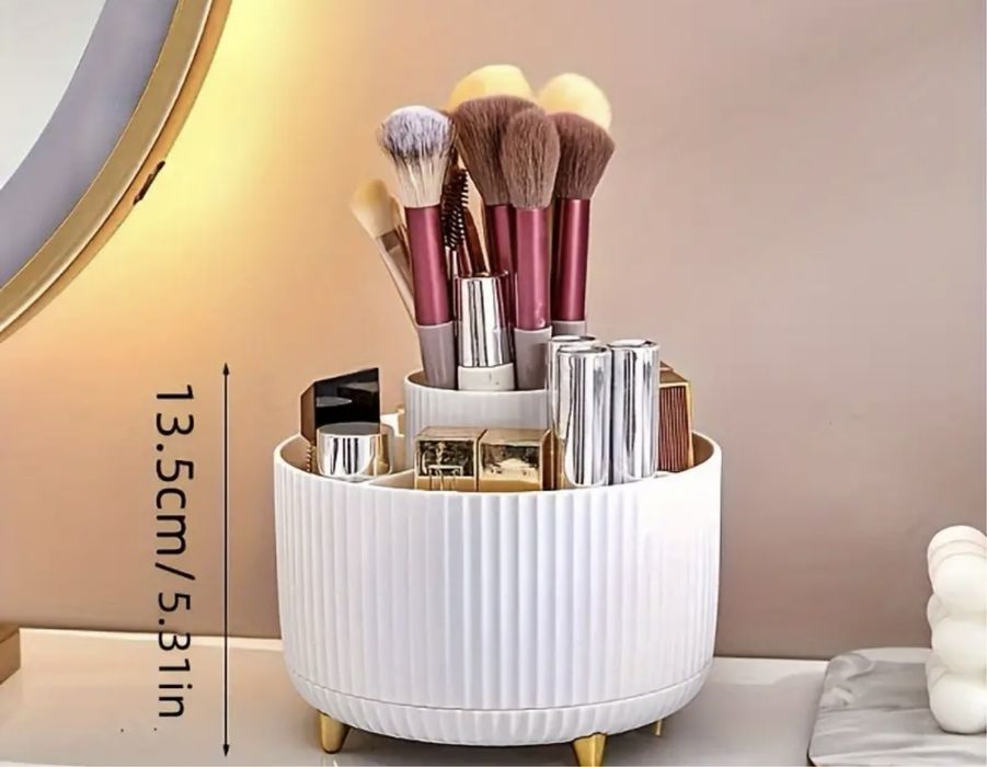 Organizer obrotowy na kosmetyki biały
