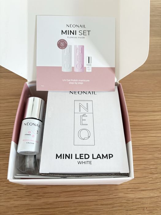 Neonail mini set zestaw do manicure hybrydowego lampa LED na 1 palec