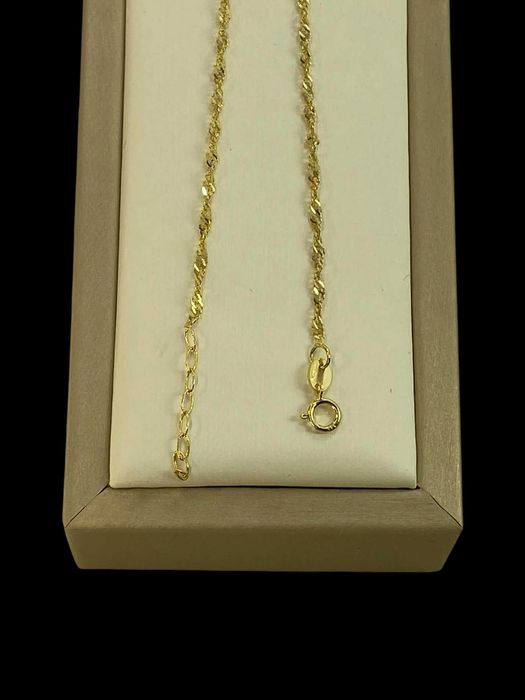 Bransoletka singapur ZŁOTO p375 w0,62g 18,5cm nienoszona