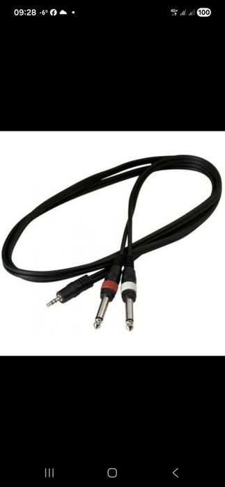 Ауді Кабель  RockCable - 1,5 м. міні джек 6,3мм - 2 моно джек
д - 1,