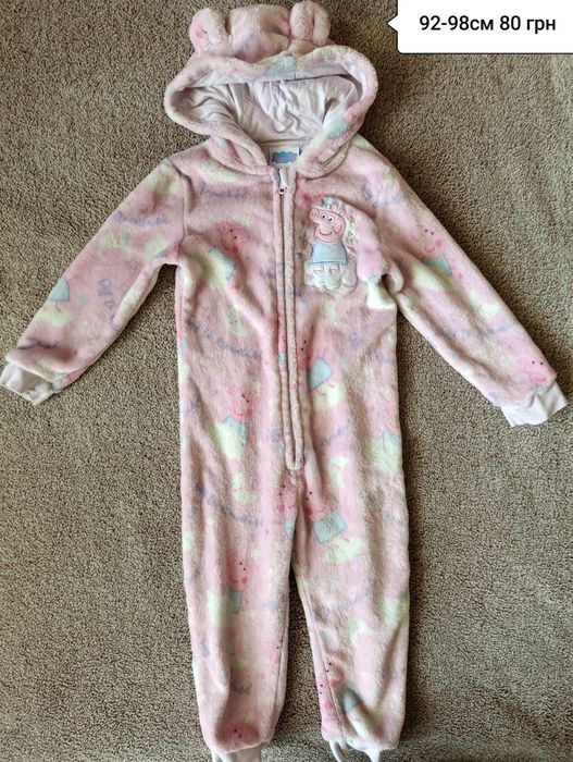 Махровий чоловічок комбінезон кігурумі ромпер піжама свинка пепа