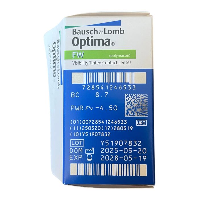 Optima FW – контактні лінзи для зору на 3 місяці (-4,50)
