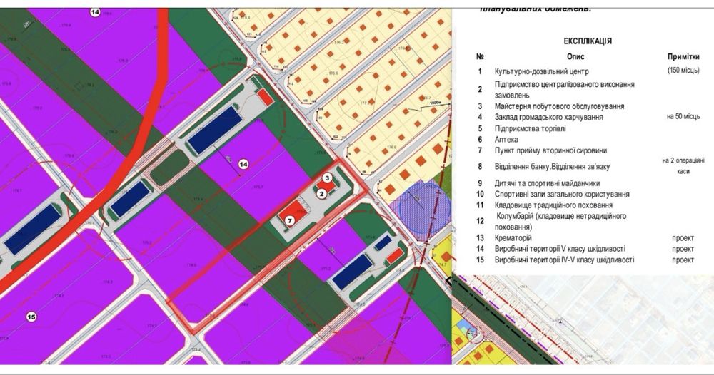 Земельні ділянки Крюківщина  від 0,4 до 1,35га(промисловість/виробництво/комерція)
