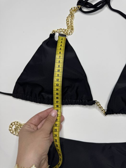 Czarne bikini z lancuszkami seksowne nowe L