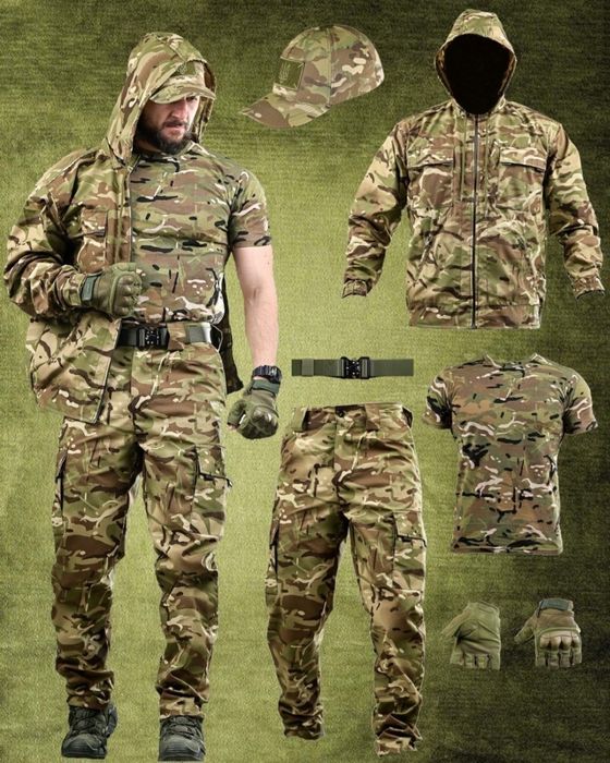 Військовий костюм Defender 6 in 1 / тактичний комплект одягу мультикам