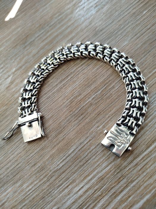 Браслет серебро  ТРИЗУБ  Срібний  браслет  Вес  55грамм