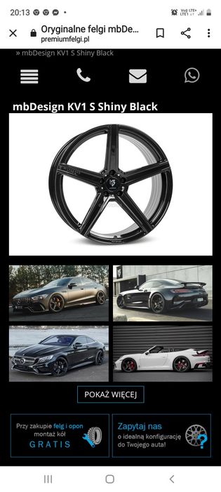 Felgi 5x112 10.5J x20" Et.33 MbDesign Audi BMW Mercedes