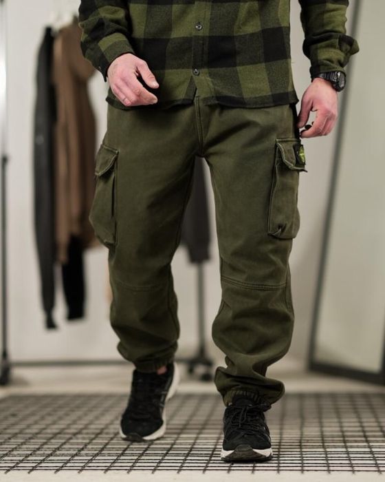 Зимові штани джогери stone oliva чоловічі олива міські стон штани