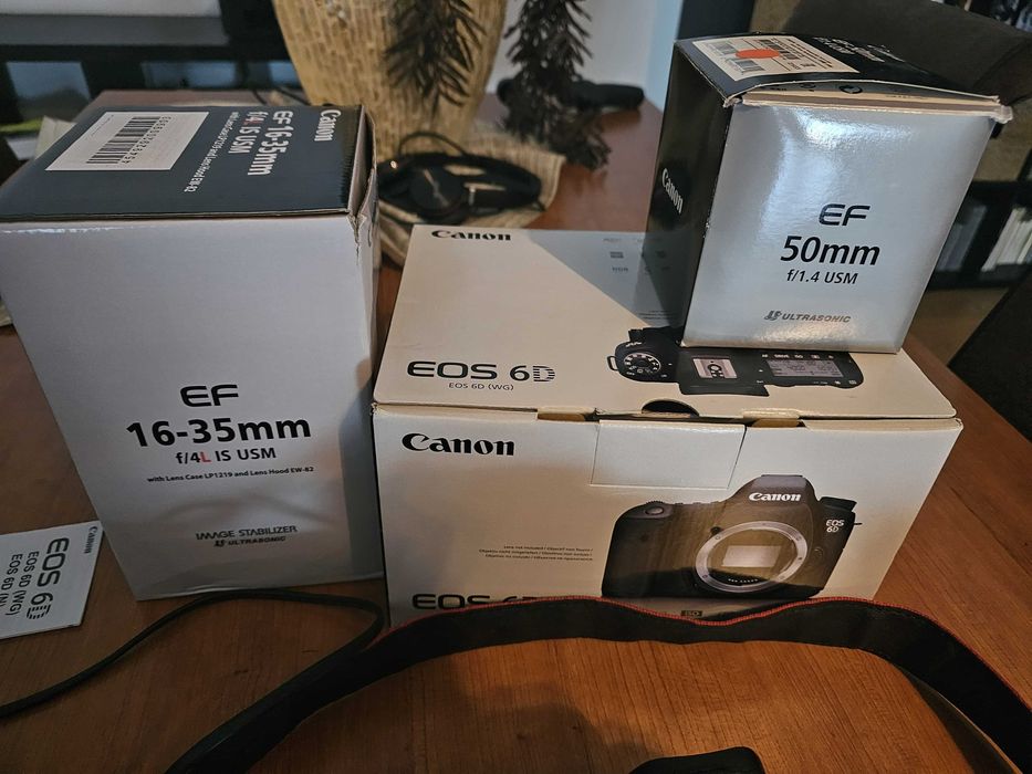 Canon EOS 6D + 3 objetivas + battery grip + flash (com caixa)64585320635137121