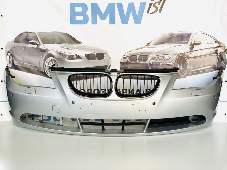 Бампер BMW E60 E61 354 Titan Silver Сірий Передній Бампер Е60 Е61