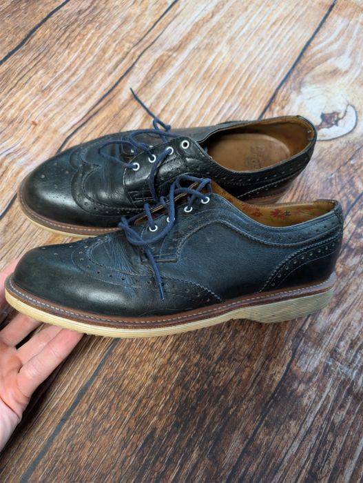 Czarne buty skórzane Oksfordy dr Martens leather boots