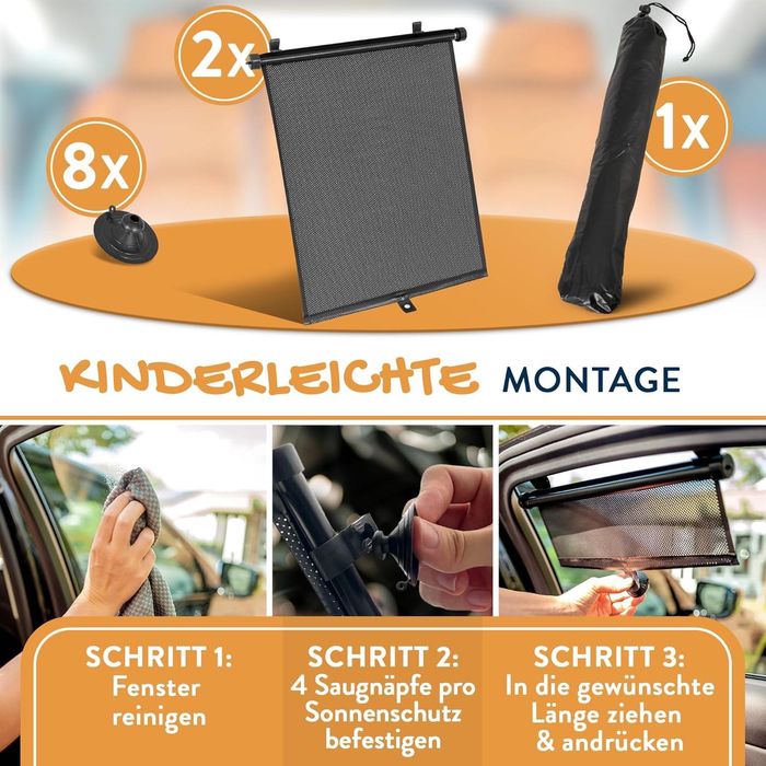 Roleta przeciwsłoneczna do samochodu rozsuwana dla dzieci