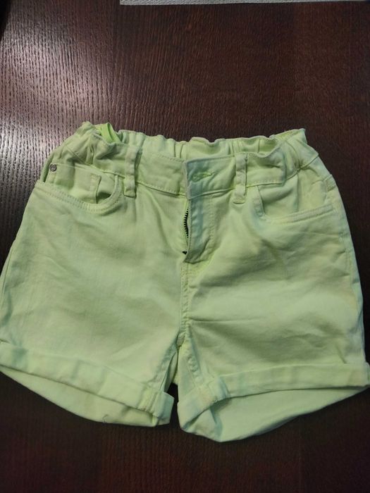Spodenki jeans neon