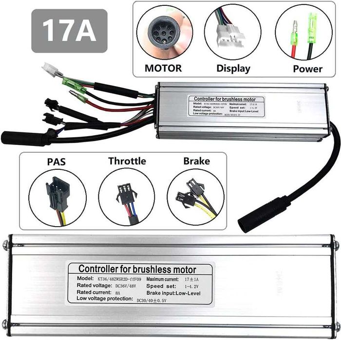 Kontroler do roweru elektrycznego z podwójnym napędem z serii KT, 36 V