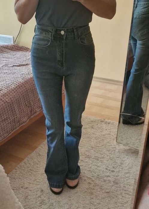 Jeansy Damskie Retro z Wysokim Stanem