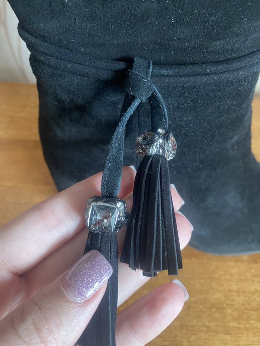 Нові замшеві зимові чоботи з утепленням