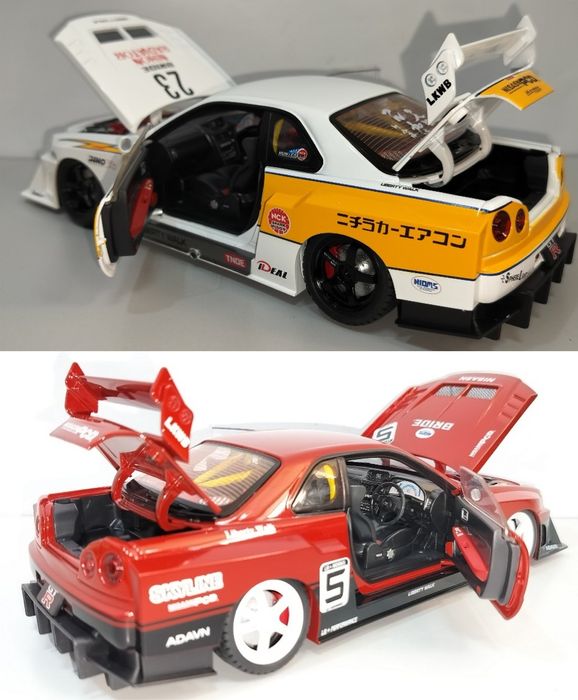 Nissan Skyline LB-ER34 Super Silhouette модель 1:18 Jinlifang
