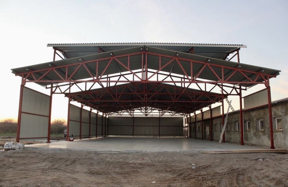 виготовлення ангарів та металокострукцій прорахунок та монтаж