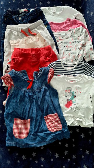 Zestaw ubranek dla dziewczynki 74