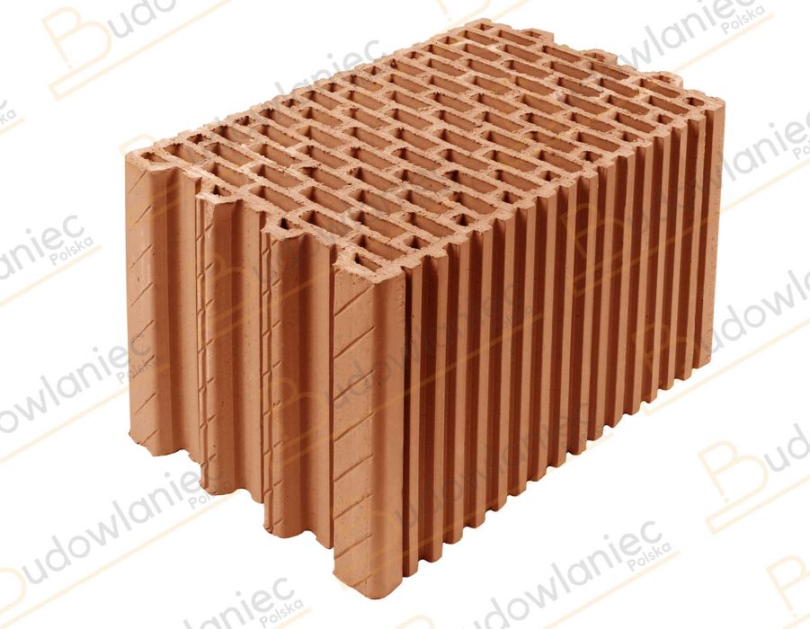 Cegła ceramiczna Szlif Poroterm pustak 25 P+W Leier PLAN piana +trans.