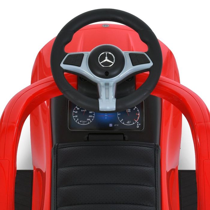 Дитячий толокар машинка Mercedes Benz 2в1 з батьківською ручкою, 4 кол