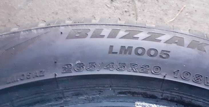 265/45/20--BRIDGESTONE--2024r--bieznik--7mm--opony--ZIMOWE