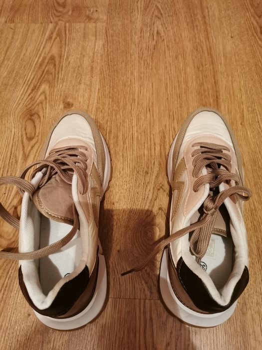 Sneakersy damskie khaki/beż38