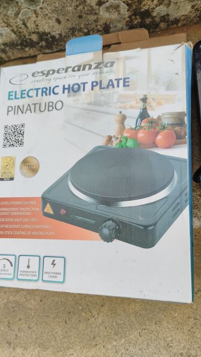 Fogão eléctrico de duas placas e um de uma
