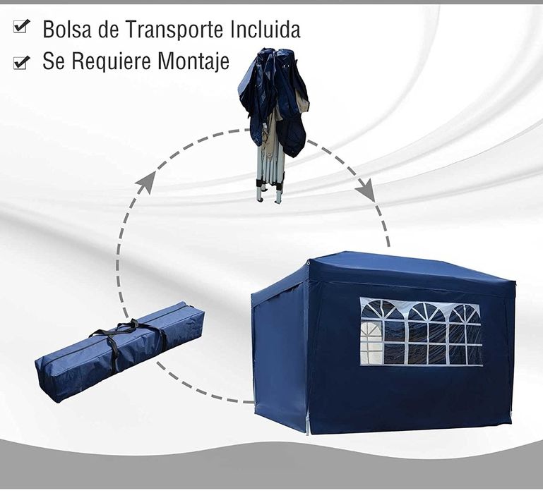 Tenda com laterais paddock 3x3