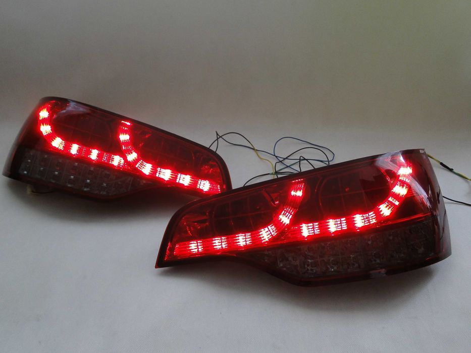 Lampy światła tył tylne AUDI Q7 4L 06-09 DIODY LED Red SMOKE TUNING IGŁA!