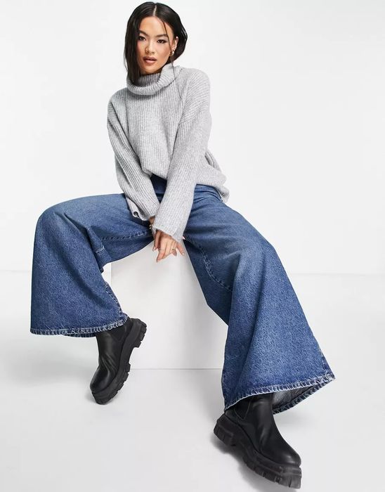 Sweter damski klasyczny prosty casual 36 1vab