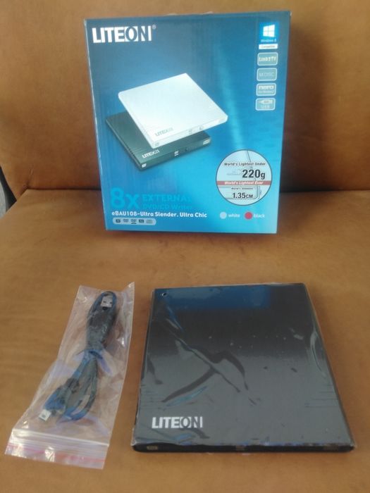 DVD/CD Slim, marca LITEON, entrada USB, NOVO