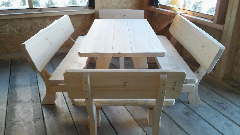 Meble ogrodowe barowe drewniane z drewna litego.TRANSPORT 200 ZŁ