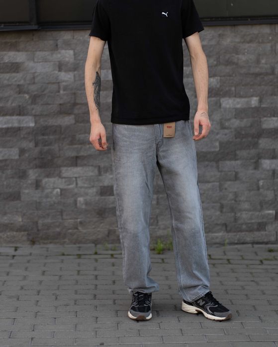 Мужские джинсы Levi's 565 Loose Straight Lightweight Denim A7221-0065 серые оригинал