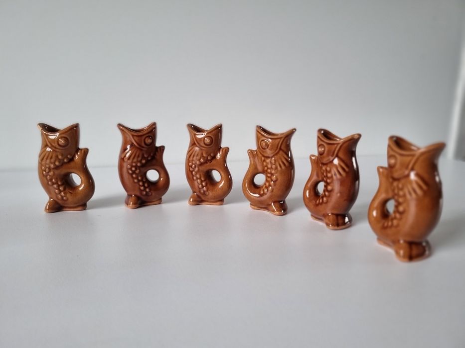 Ceramiczne kieliszki rybki PRL