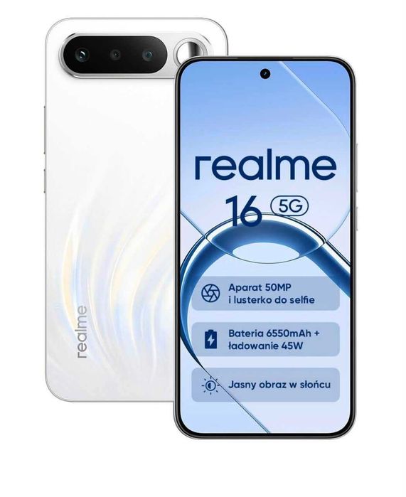 Realme 16 5G 8/256 GB 6.57" 120Hz Biały