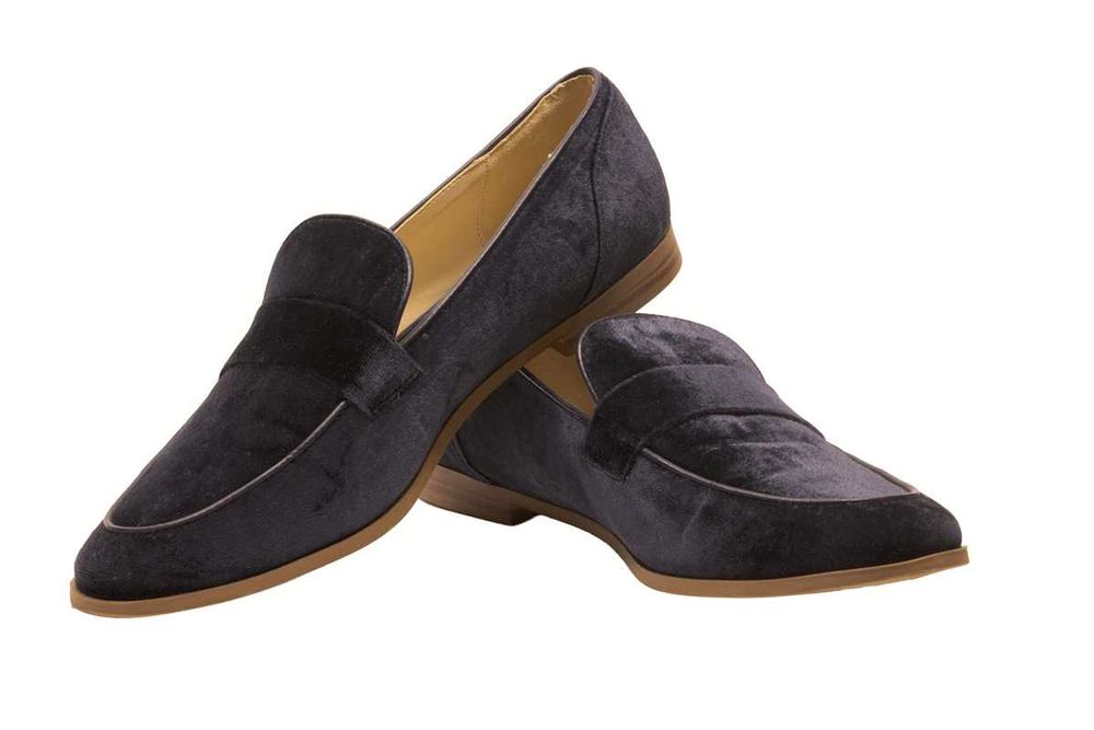 Pantofle płaskie damskie Zara Basic głęboki granatowy rozmiar 38