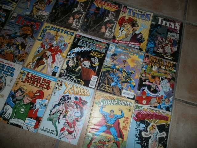 19 rev. bd-novos titãs,liga justiça, batman, cap. américa, super-homem