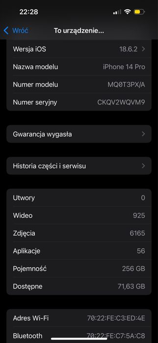iPhone 14 Pro Space Black 256 GB z bateriа 85%