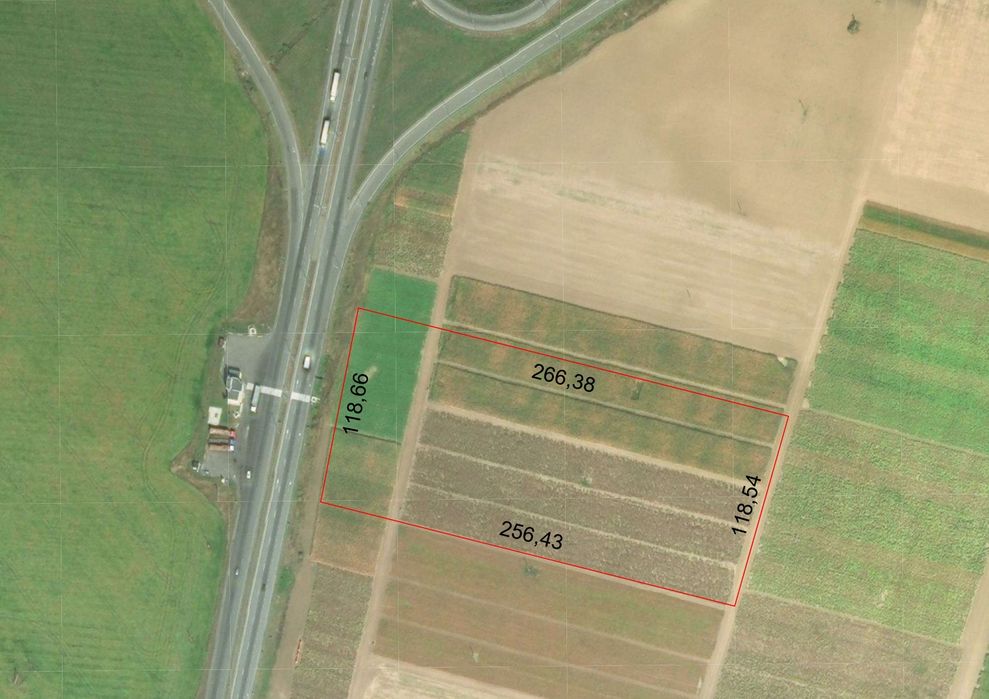 Земельна ділянка фасад траси