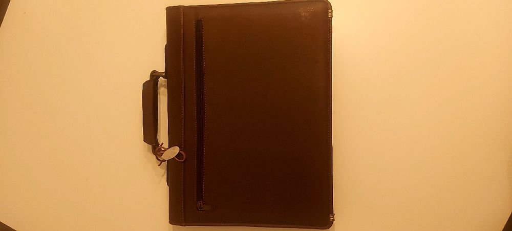 Pasta vintage executivo/computador  cor castanha