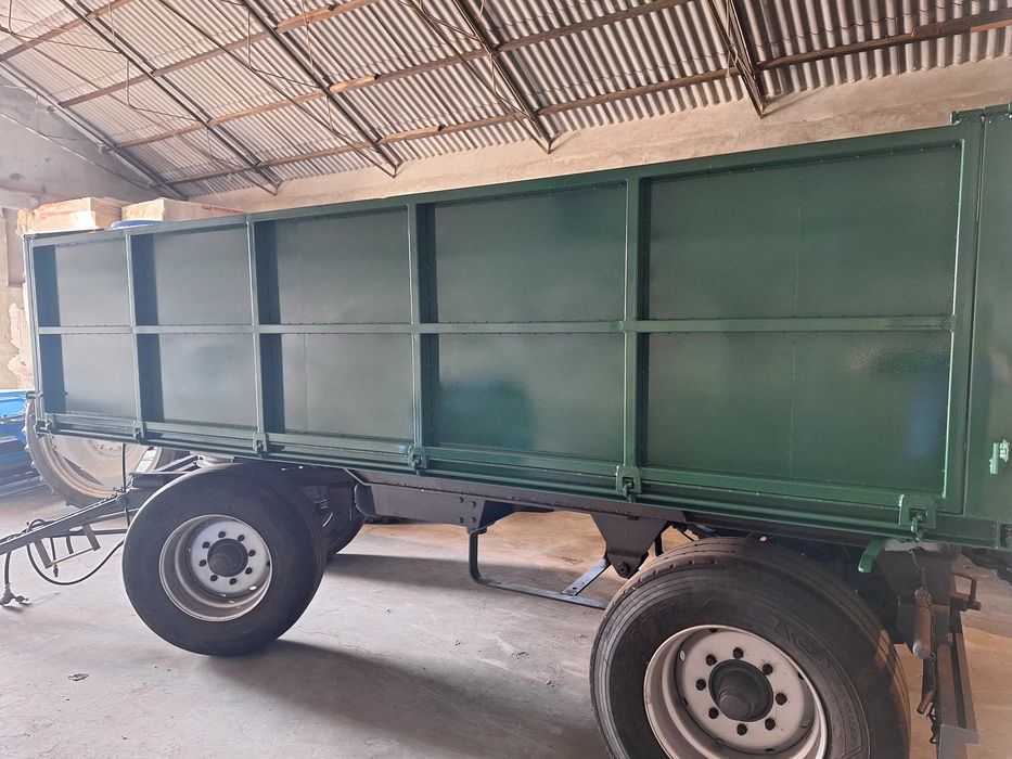 Przyczepa HL HW 8011, trzystronny wywrot. Zamiana na naczepę wywrotkę.