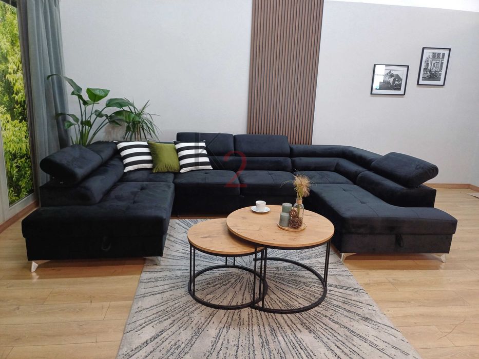 Narożnik MILANO U Kanapa Sofa z Funkcją spania USB DOSTAWA 3-7DNI