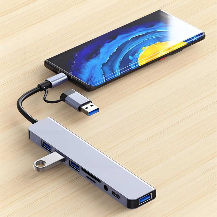 Hub adapter USB-C 8w1 to wszechstronny rozdzielacz