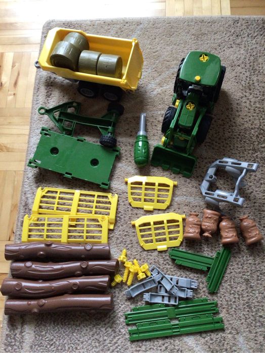 Klein john deere traktor z wywrotkami traktor zabawka ciągnik