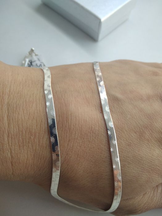 Srebrny łańcuszek taśma srebro 925 długość 42 cm  750