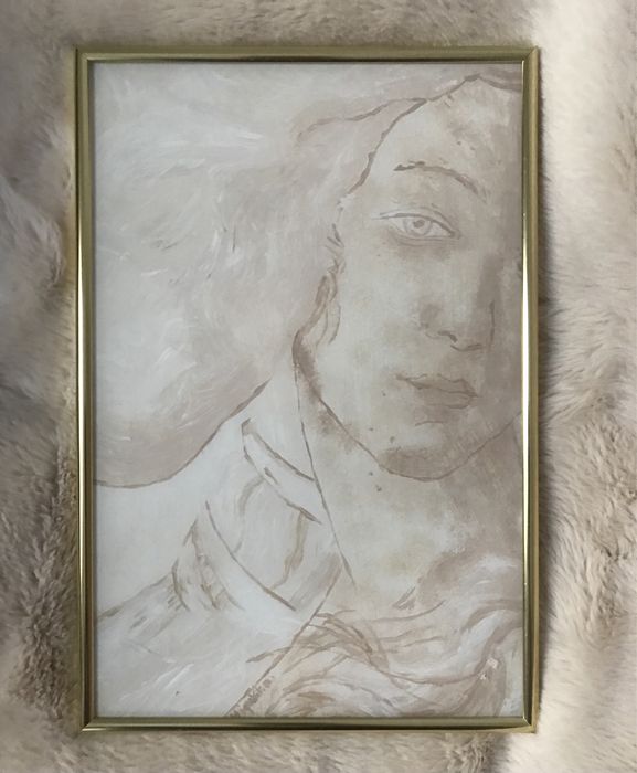 „Twarz Wenus” - obraz malowany na szkle