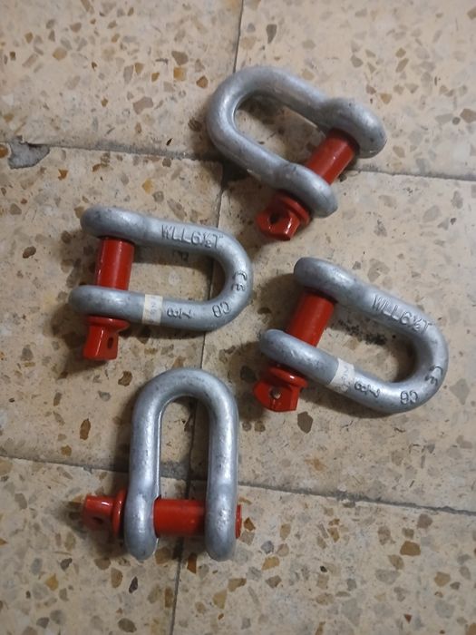 Manilhas para elevar cargas. 6,5 Toneladas.