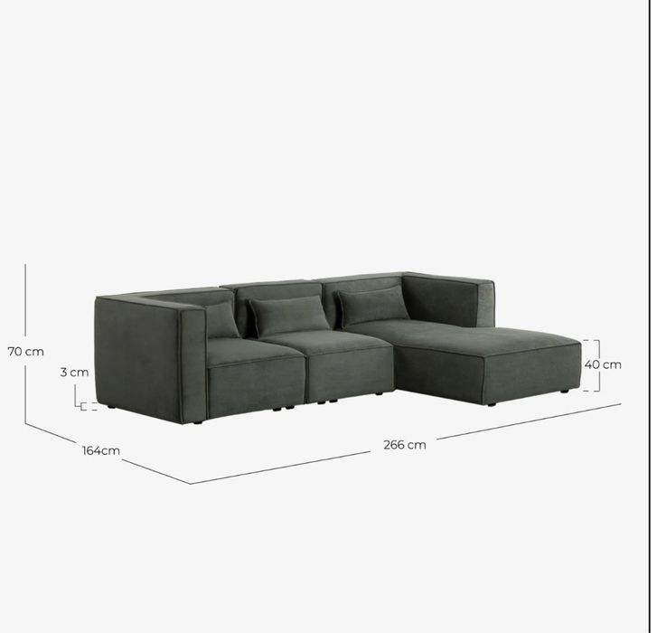 Sofa verde The Masie