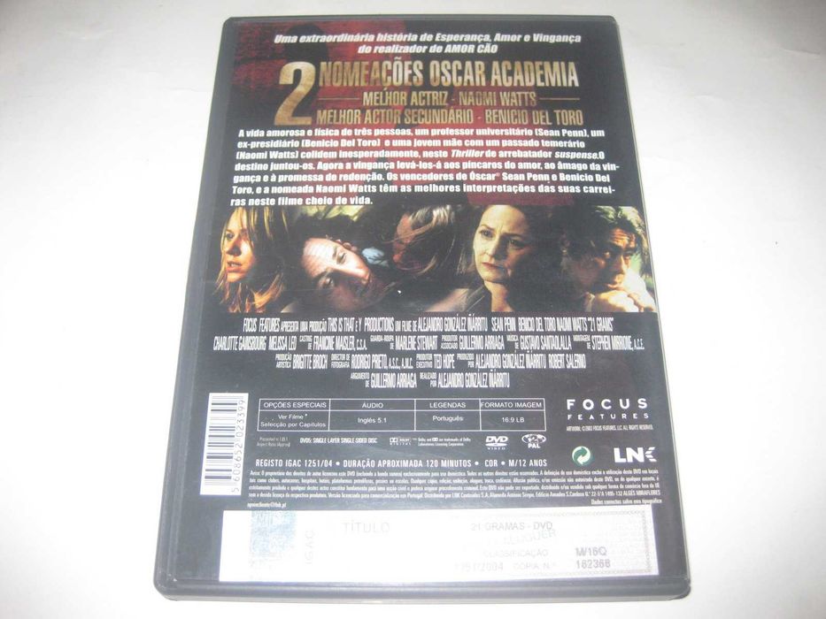 DVD "21 Gramas" com Sean Penn